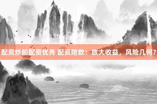 配资炒股配资优秀 配资陪数：放大收益，风险几何？