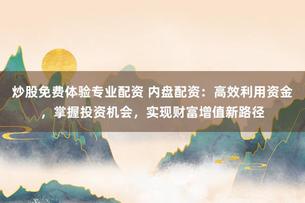 炒股免费体验专业配资 内盘配资：高效利用资金，掌握投资机会，实现财富增值新路径
