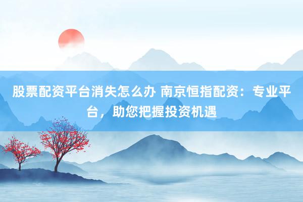 股票配资平台消失怎么办 南京恒指配资：专业平台，助您把握投资机遇