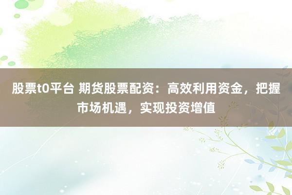 股票t0平台 期货股票配资：高效利用资金，把握市场机遇，实现投资增值