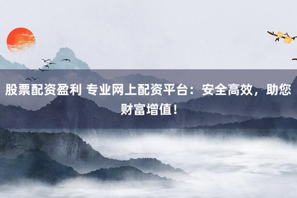 股票配资盈利 专业网上配资平台:安全高效,助您财富增值!